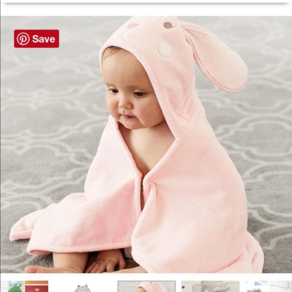 Pottery barn baby kids bunny towel